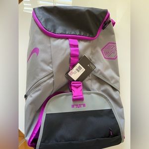 Brand New Nike Lebron Ambassador Backpack in Grey, Purple and Black combination.